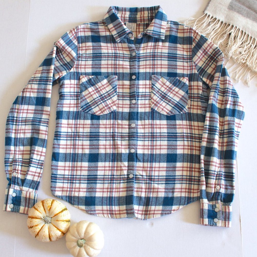 Element Eden Women's Plaid Flannel Shirt Size S/P